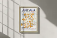 Funny Guest Check PNG Vintage Diner Style, Sublimation PNG. Product Image 2