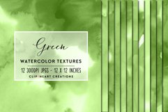 Green Watercolor Digital Papers Product Image 1