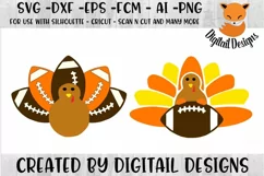 Football Turkey SVG for Silhouette, Cricut, Scan N Cut Product Image 2