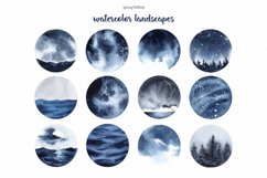 Love Indigo watercolor clipart Nature watercolor clipart Product Image 3