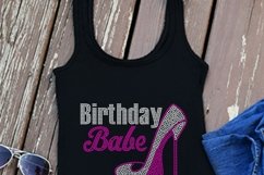 Birthday Babe Rhinestone SVG Template Product Image 3