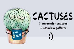 Watercolor cactuses Product Image 1