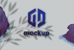 ink Logo Mockup With Leaves Shadow Product Image 1