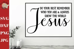Show the World Jesus Christian Wall Print Pillow SVG DXF PNG Product Image 1