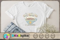 Caffeinated And Motivated Svg, Coffee Svg, Retro Groovy Svg Product Image 2