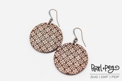 Southwestern BOHO Rounds Laser Engraved Earring Download Product Image 3