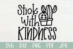 Kindness SVG | Stick With Kindness SVG | Cactus SVG Product Image 2