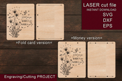 Birthday Money holder card svg laser cut Digital Download Product Image 3