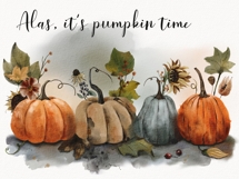 Autumn Pumpkins Watercolor Clipart Set Product Image 4