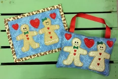 Gingerbread Friends Mug Rug or Doorknob Hanger Pattern - Machine Embroidery & Applique Product Image 4