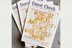 Funny Guest Check PNG Vintage Diner Style, Sublimation PNG. Product Image 3