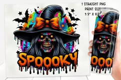 Cute and Spooky Halloween Tumbler wrap PNG, 20 oz. Product Image 2