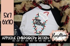 Illinois Merry Christmas - Embroidery Design Product Image 1
