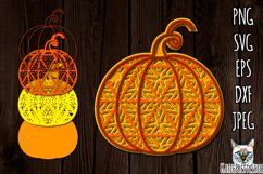 3d layered pumpkin, fall multilayered cut file, autumn svg Product Image 1
