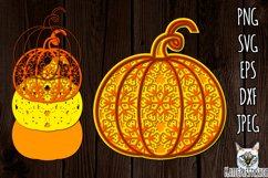 3d layered pumpkin, fall multilayered cut file, autumn svg Product Image 1