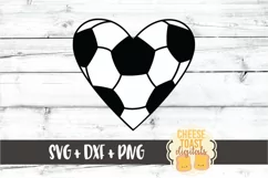 Soccer Ball Heart - Personalized Soccer SVG PNG DXF Files Product Image 2