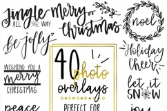 40 Christmas Photo Overlays  FREE symbols font Product Image 2