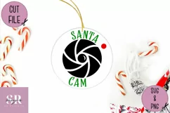 Santa cam svg| vinyl cutting |Christmas ornament svg Product Image 5