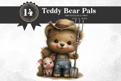 Baby Teddy Bears in Jobs Clipart PNG Set Product Image 14
