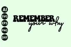 Remember Your Why Svg, Motivation Svg Product Image 1