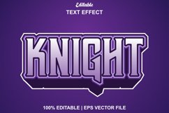 knight text effect with purple color. Product Image 1