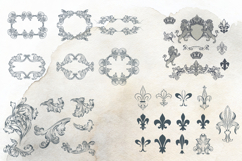 Bundle of vector vintage flourishes Product Image 13