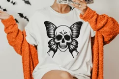 Halloween skull with butterfly wings, Svg File For Cricut. Product Image 3
