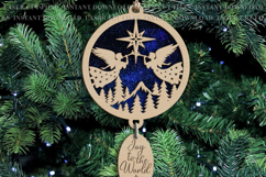 Angels sing Christmas Nativity Suncatcher Ornament svg DVD Product Image 1