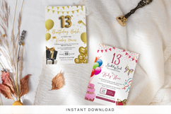 Editable 13th Birthday Invitation Canva Template Product Image 9