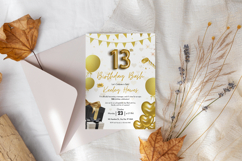 Editable 13th Birthday Invitation Canva Template Product Image 8