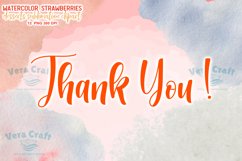Watercolor Strawberries Desserts Sublimation Clipart Product Image 14