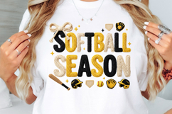 Softball Season Faux Knit PNG Product Image 8