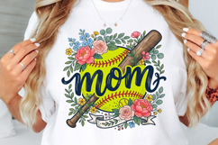 Softball Mom Floral PNG Product Image 5