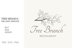 Tree branch PSD DIY logo, hand drawn Photoshop template Product Image 1