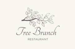 Tree branch PSD DIY logo, hand drawn Photoshop template Product Image 2