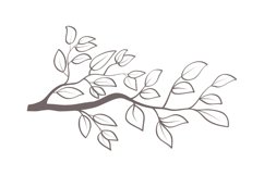 Tree branch PSD DIY logo, hand drawn Photoshop template Product Image 3