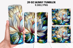 Flower Skinny Tumbler 20oz Wrap Design, Spring Tumbler Wrap Product Image 1