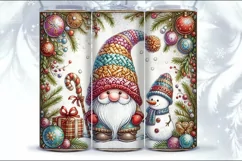 4 Gnome & Snowman ChristmasTumbler Wrap 20 oz Product Image 4