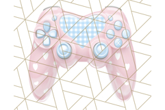 Pastel Gamer Girl Clipart PNG, Kawaii Gaming Elements Product Image 2