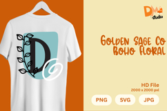 Golden Sage Co Boho Floral Monogram Product Image 1