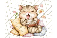 Warm & Fuzzy Mornings PNG Clipart, Cozy Animal Art Download Product Image 2