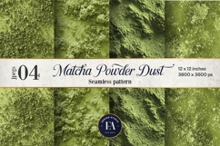 Matcha Powder Texture, Green Matcha Dust Digital Paper Product Image 1