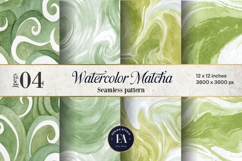 Watercolor Matcha Pattern, Green Wash Texture Product Image 1