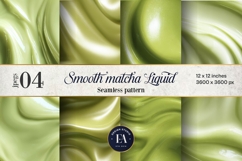 Matcha Liquid Marble, Green Abstract Swirl Digital Paper Product Image 1