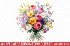 Wildflowers Sublimation Clipart Product Image 1