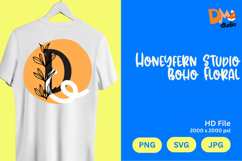Honeyfern Studio Boho Floral Monogram Product Image 1