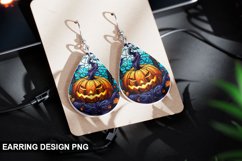 Halloween Stained Glass Pumpkin Earring Design Product Image 1