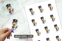 Cartoon sticker, Cute character sticker png Product Image 1
