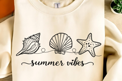 Summer Seashell Bow PNG, Summer Vibes PNG, Minimalist Beach Product Image 2