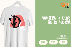Sunfern &amp; Clay Boho Floral Monogram Product Image 1